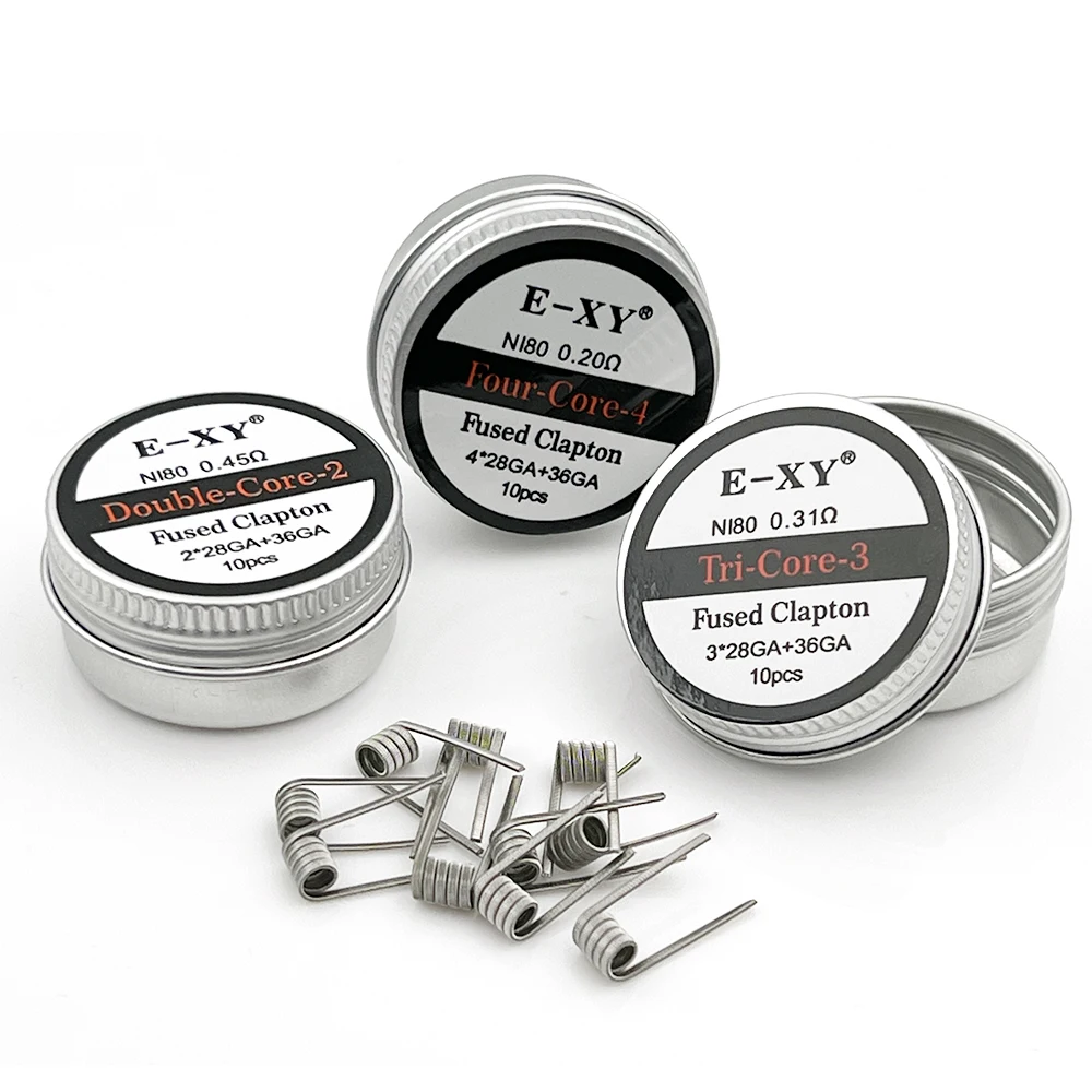 10pcs/box Ni80 Prebuilt Coil 2 - Clapton Wire Pre Built review and price
