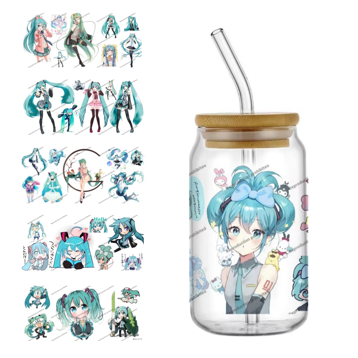 Hatsune Miku UV DTF Cup Wrap 1 - Rdta Tank Glass review and price