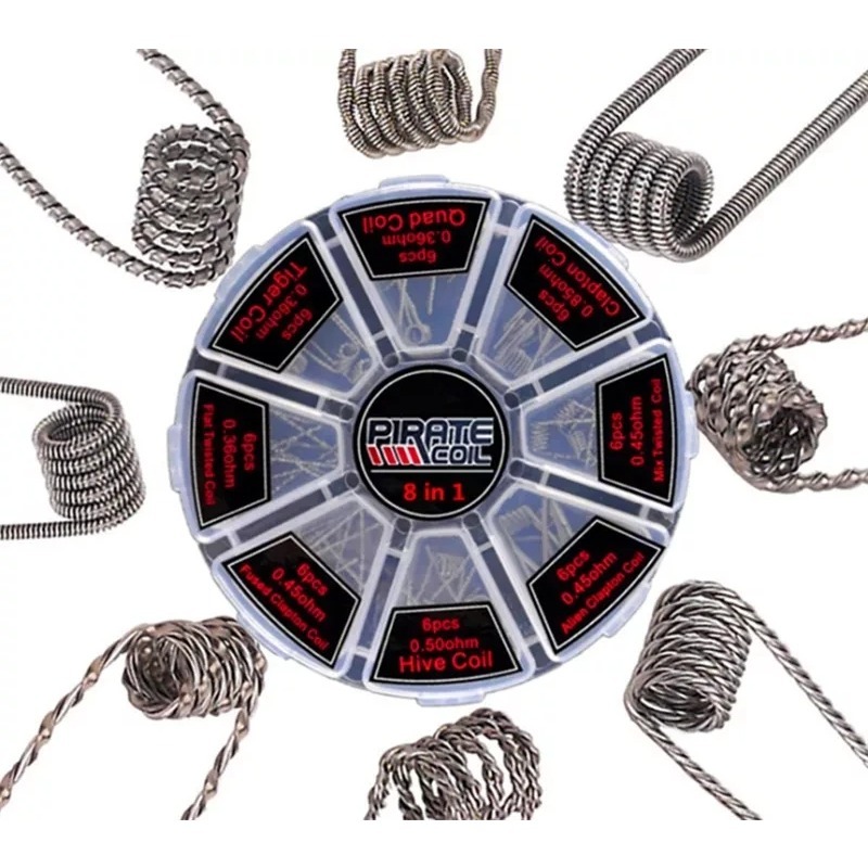 48Pcs/Set 8 in 1 Prebuilt Coil - Clapton Wire Pre Built review and price